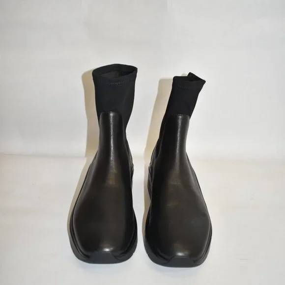 STUART WEITZMAN EVONNA BOOT PLATFORM SOCKLEATHER STRETCH BLACK6.5 (P19)